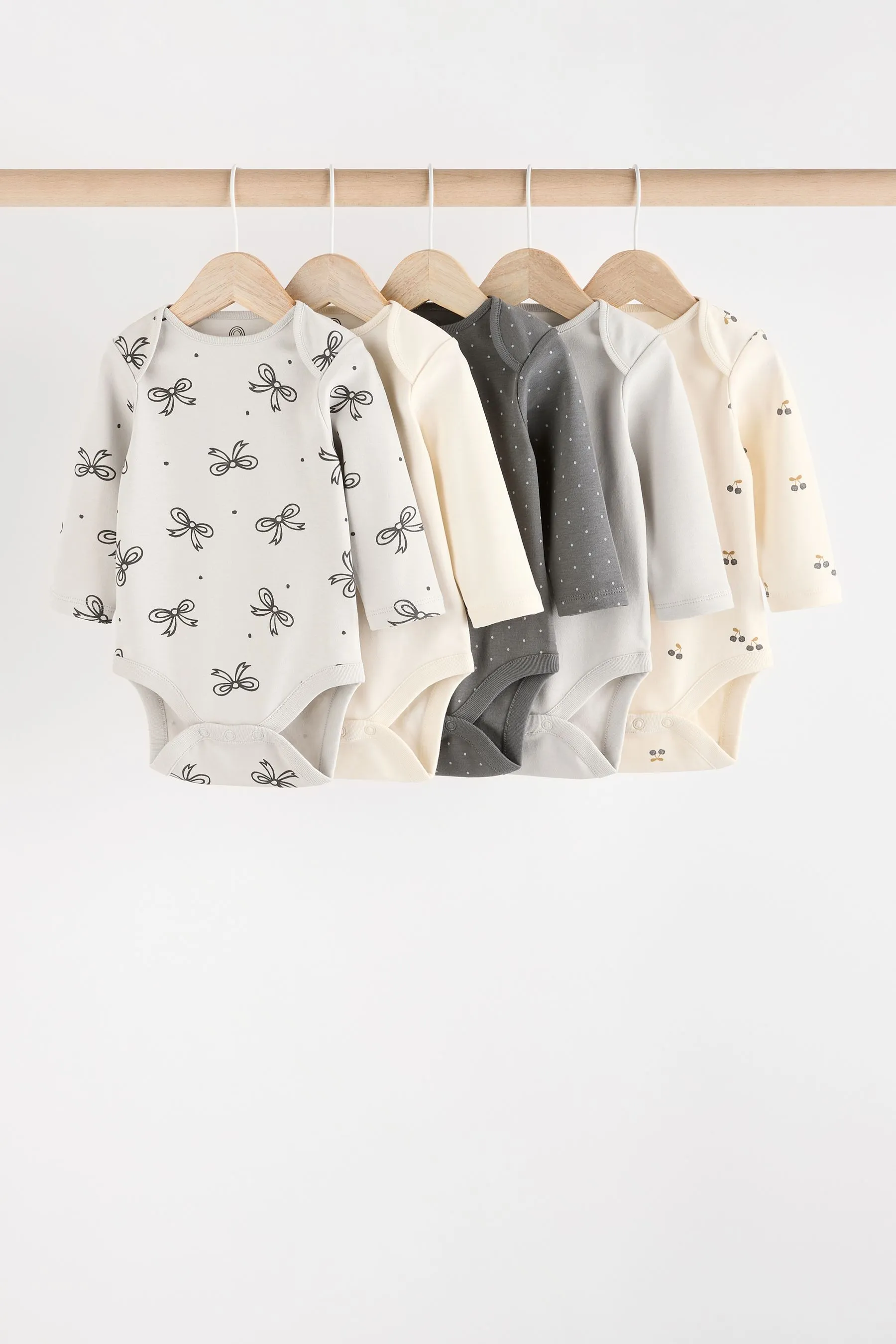 Baby 100% Cotton Bodysuits 5 Pack    