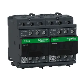 Contattore Reversibile Schneider Electric, serie LC2D, 3 poli, 3 NA, 9 A, 4 kW, bobina 24 V c.c.