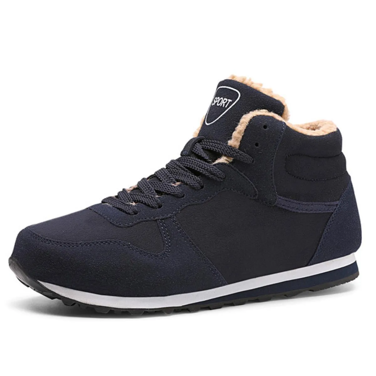 Emosewa Marca Inverno Stivali da uomo di alta qualità Inverno Scarpe sportive alte da uomo Stivali da neve da uomo con suola spe