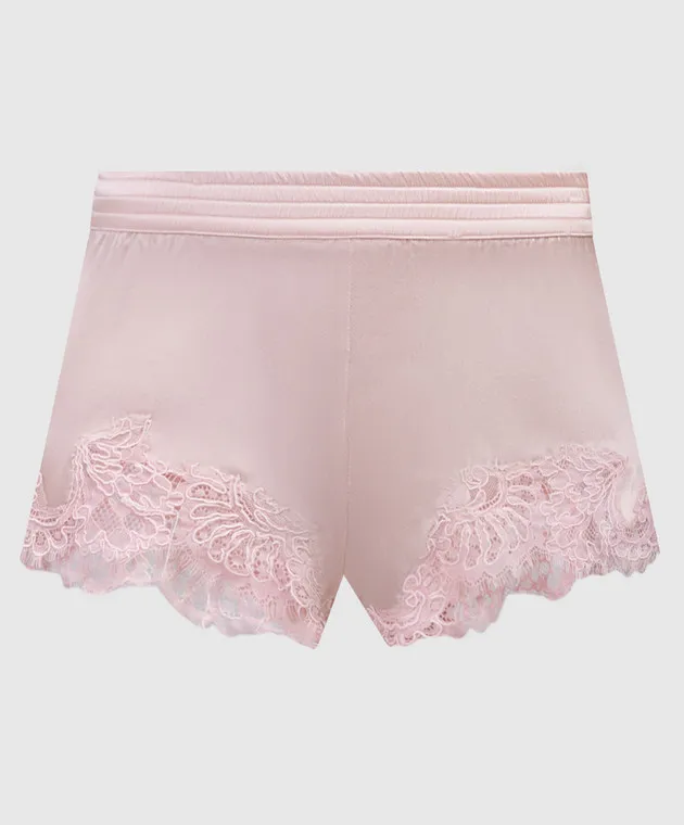 Ermanno Scervino Pantaloncini del pigiama rosa in seta con pizzo D434P300RJK