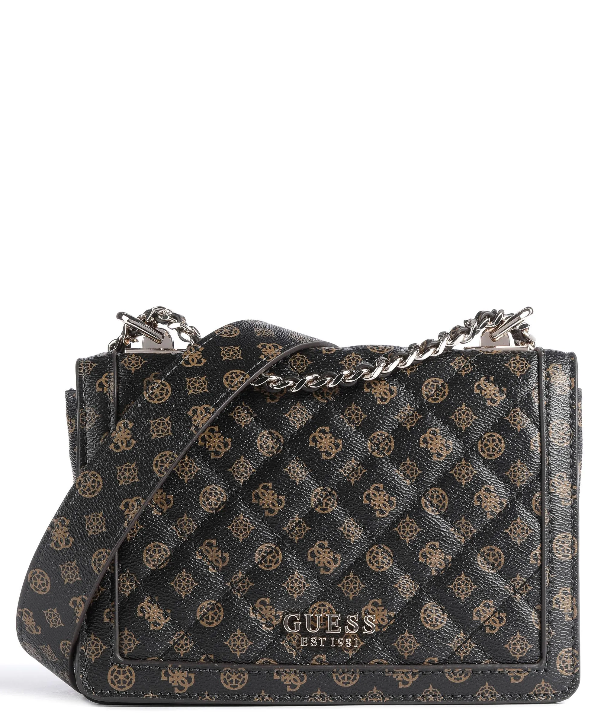  Guess Abey Borsa a spalla pelle sintetica marrone scuro  