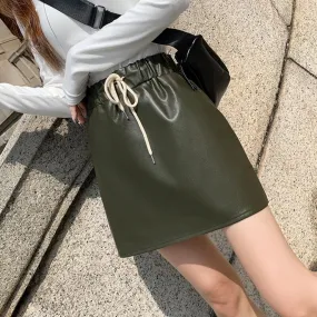 Minigonne da donna Gonna tubino aderente in ecopelle da donna Minigonna a vita alta per clubwear Streetwear