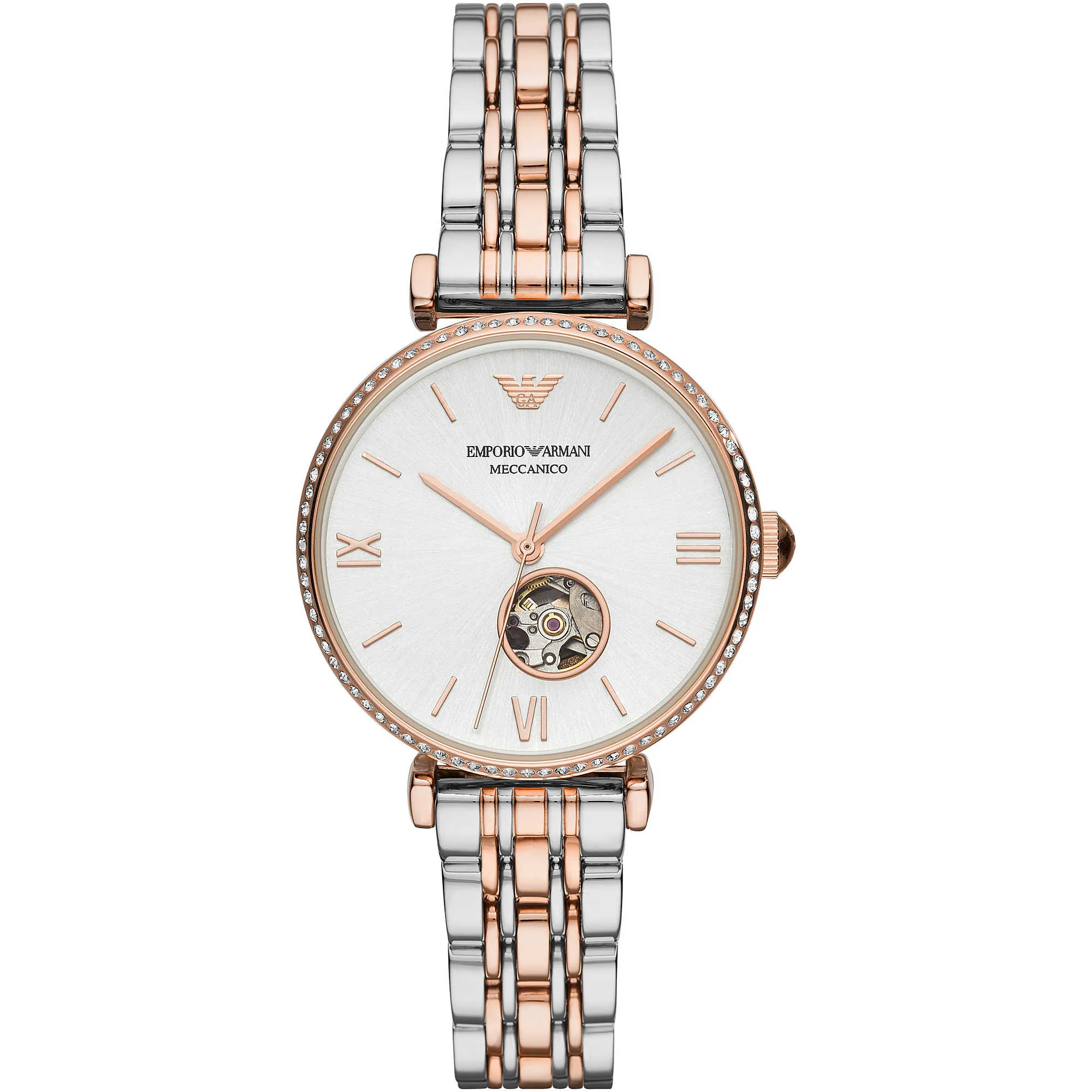orologio automatico donna Emporio Armani Argentato/Acciaio
