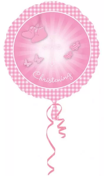 Palloncino battesimo rosa 45cm