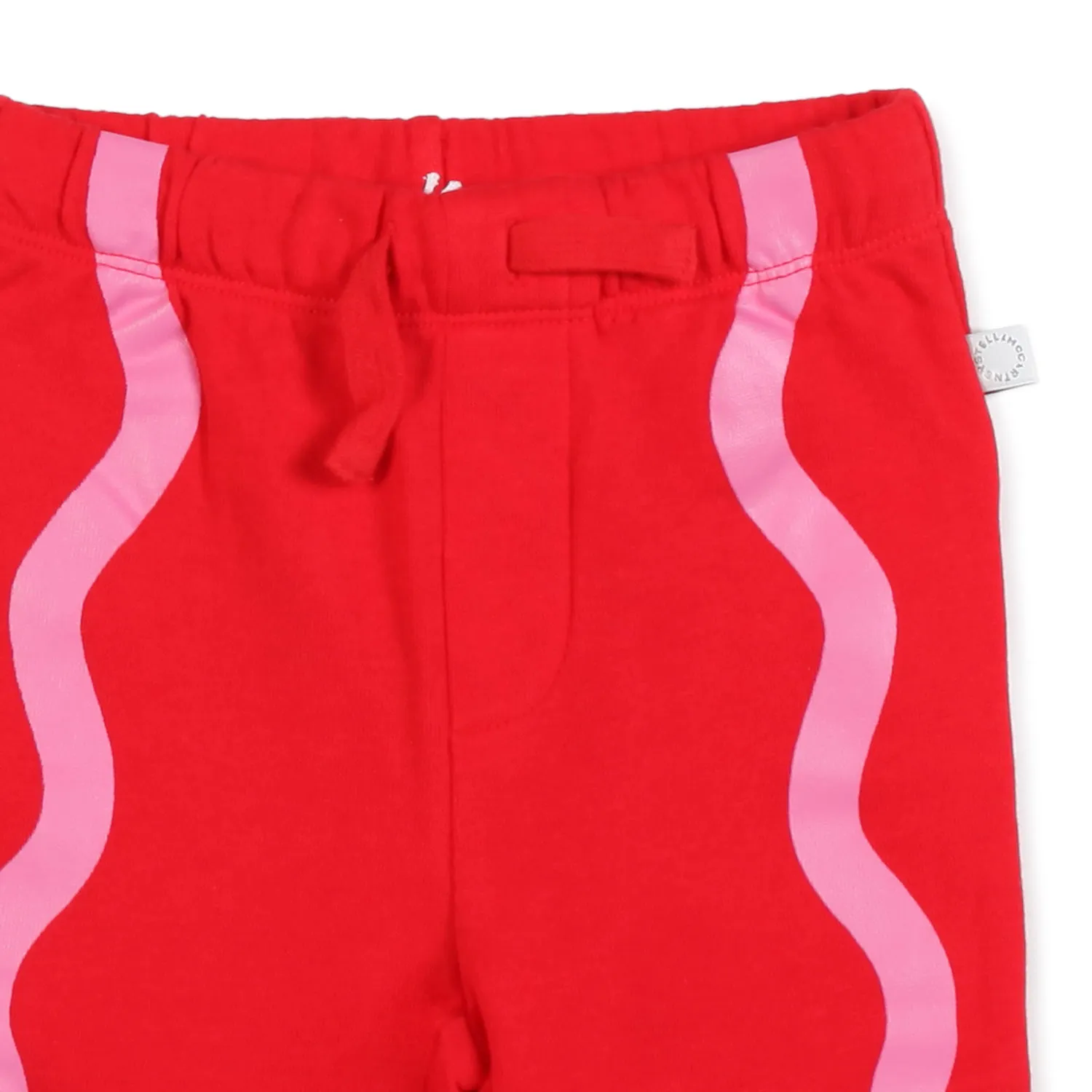 Pantalone Felpa Rosso Con Stampe Bimba E Neonata