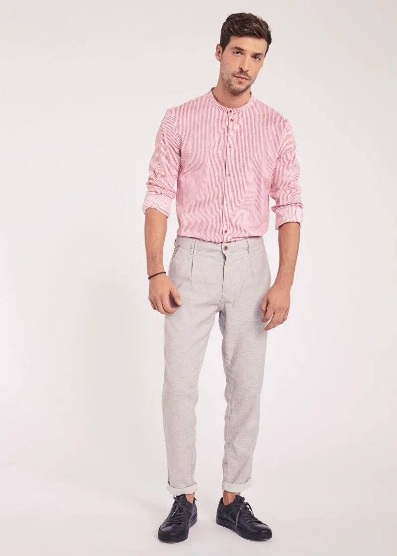 Pantaloni in cotone e lino