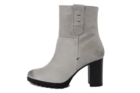 Stivaletto con tacco Donna in Pelle Grigio