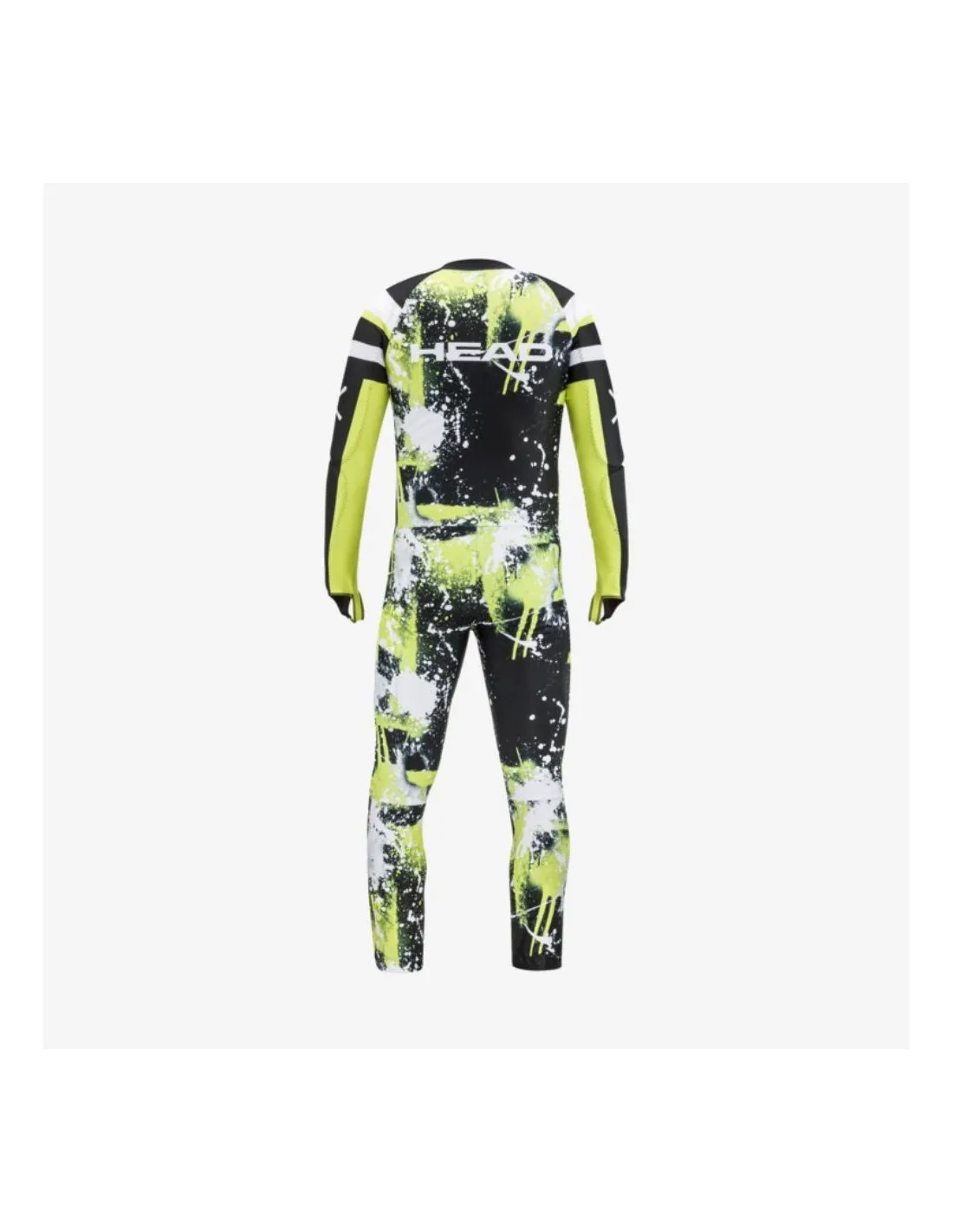 Tuta da sci Racing Head Tuta da gara Junior nera / gialla